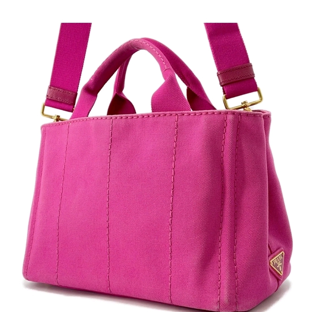 Prada Pink Canvas Crossbody Shoulder Bag - Picture 16 of 16